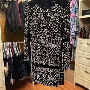 XSCAPE beaded dress, black, Size 8